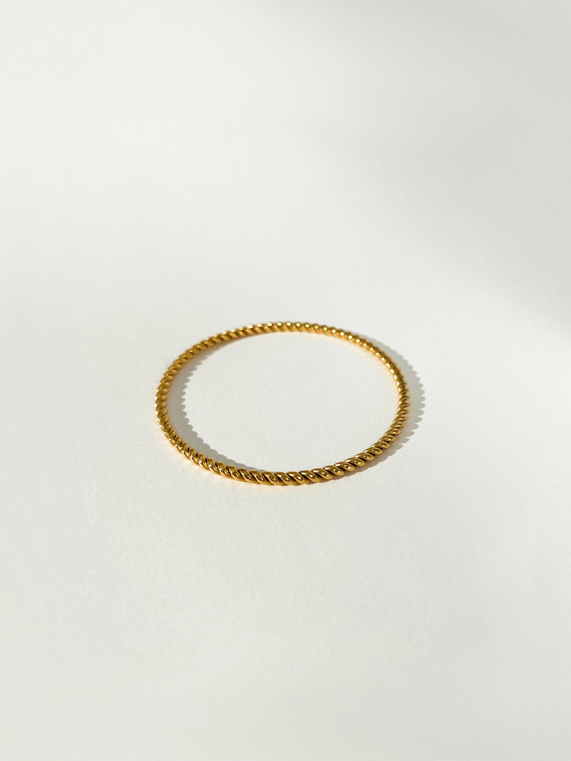 Twist Rope Bangle Gold | OSKER Jewellery Online