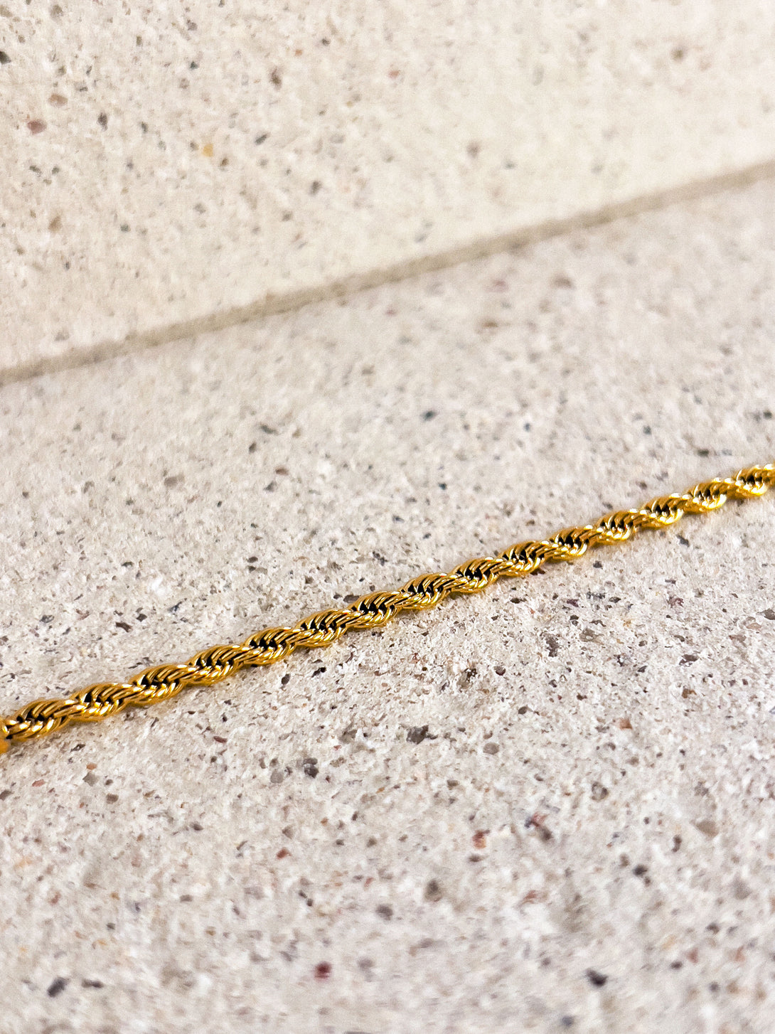 Twist Rope Chain Bracelet Gold | OSKER Jewellery Online