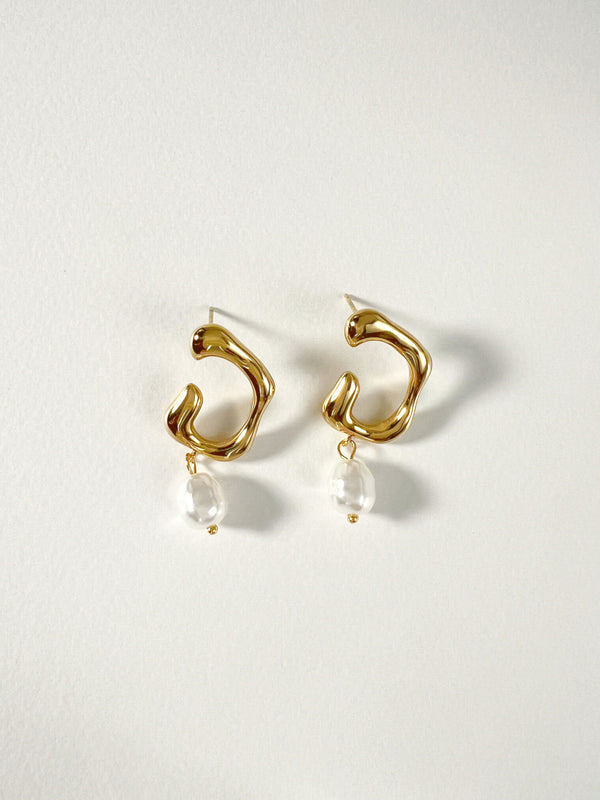 Coronation - Organic Sculptural Pearl Earrings