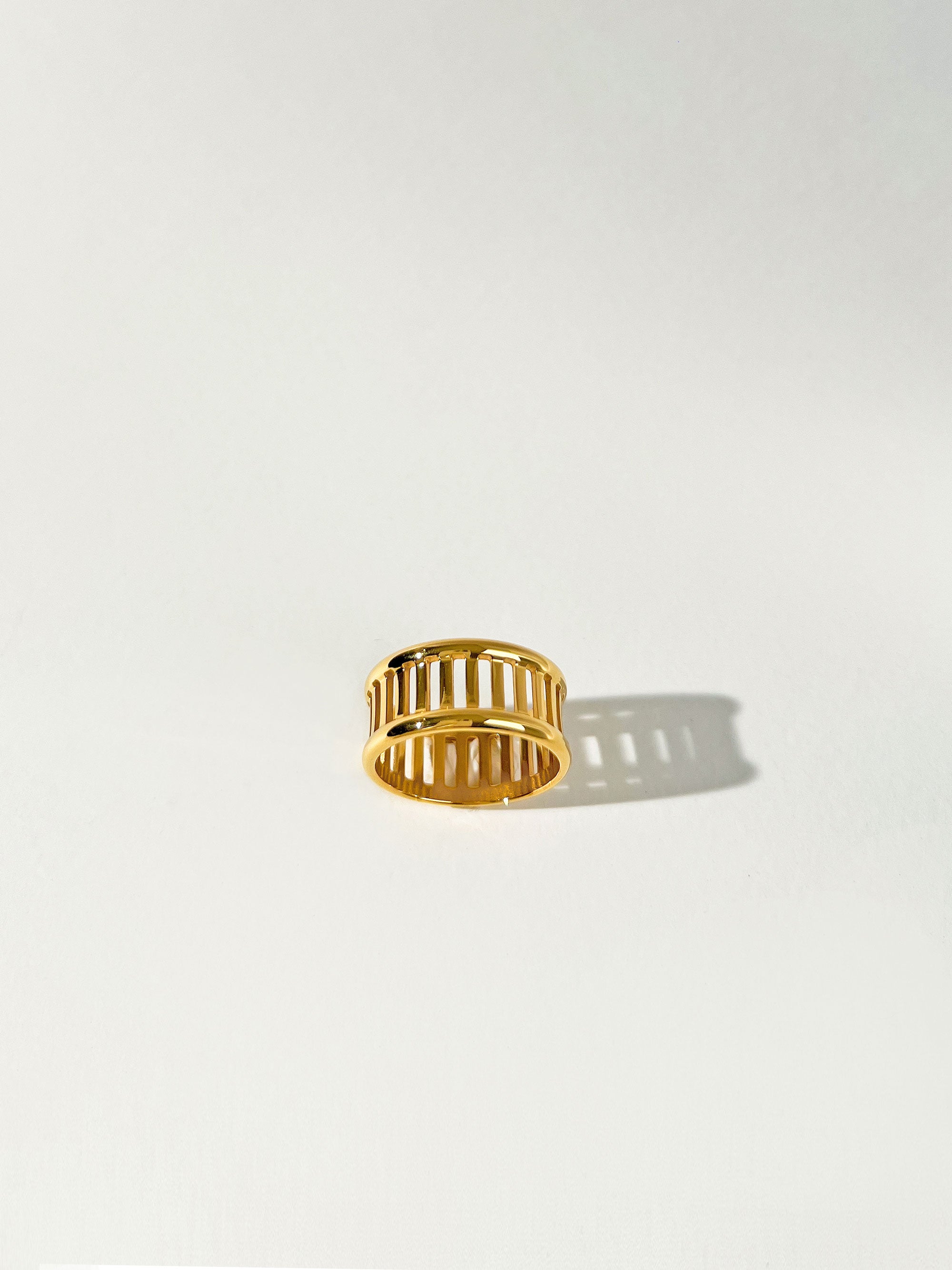 Ladder Cut-Out Ring Gold | OSKER Jewellery Online