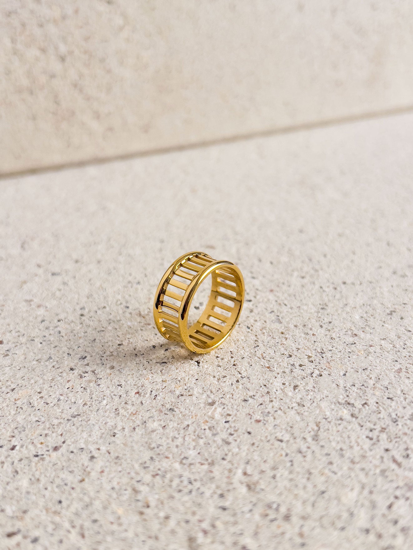 Ladder Guide Rings Ladder Cut-Out Ring Gold | OSKER Jewellery Online