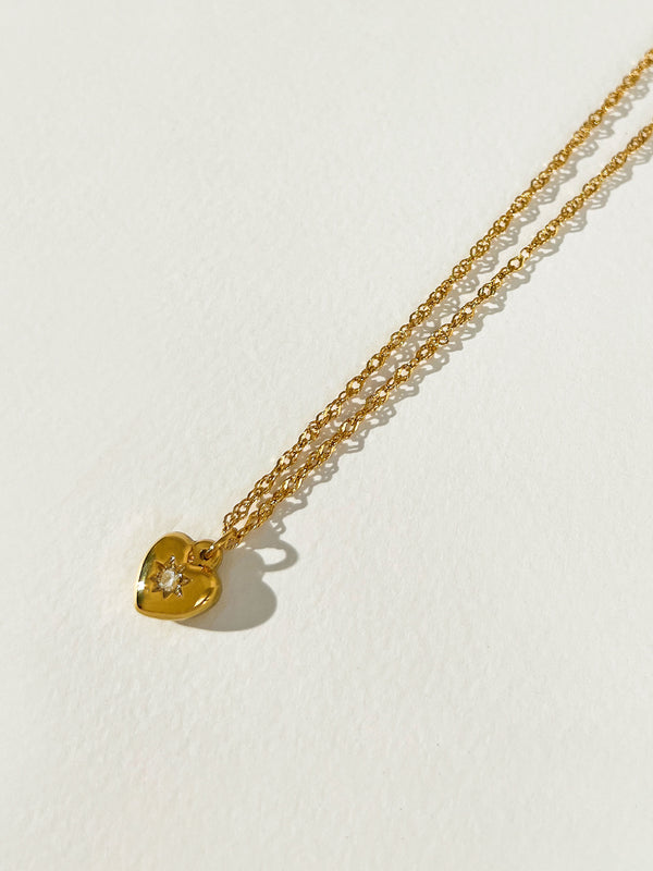 Goodness - Heart Zircon Charm Necklace