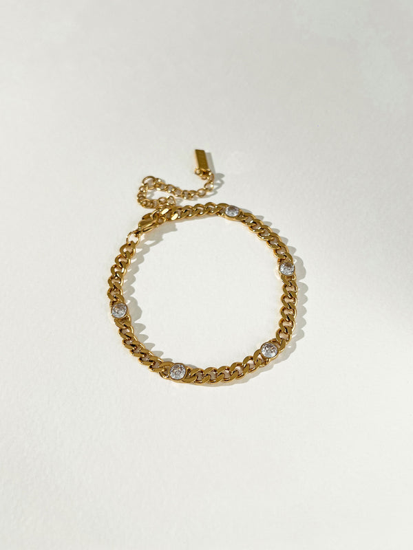 Horoscope - Zircon Curb Chain Bracelet