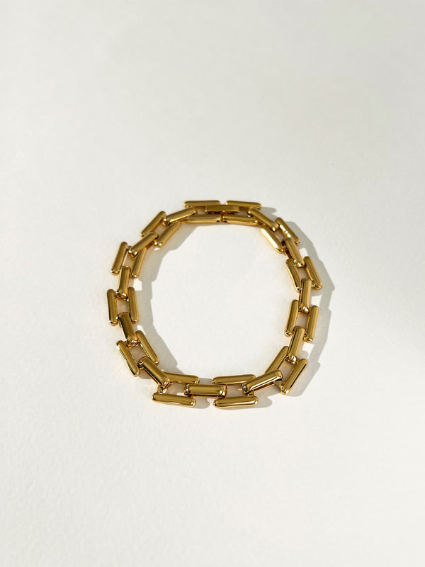 Leading - Chunky Rectangle Chain Link Bracelet