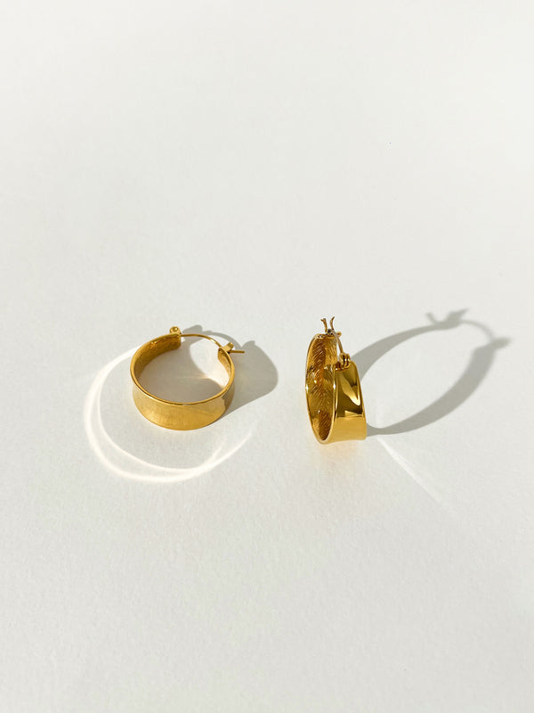 Lyrical - Chunky Concave Hoop Earrings