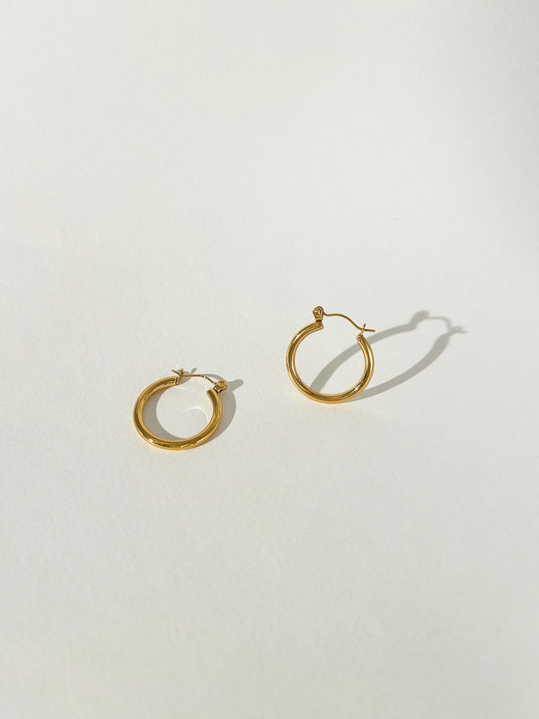 Resonant - Fine Plain Hoop Earrings (Small)