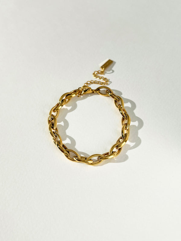 Soleil - Chunky Marquise Cable Chain Bracelet