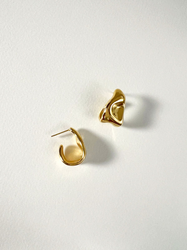 Trance - Sculptural Textured Hoop Earrings