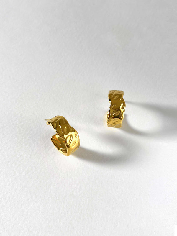 Surpass - Chunky Textured Hoop Earrings