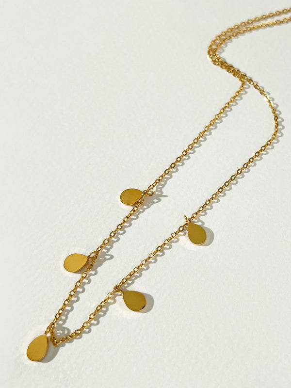 Vacation - Teardrop Multi Charms Necklace