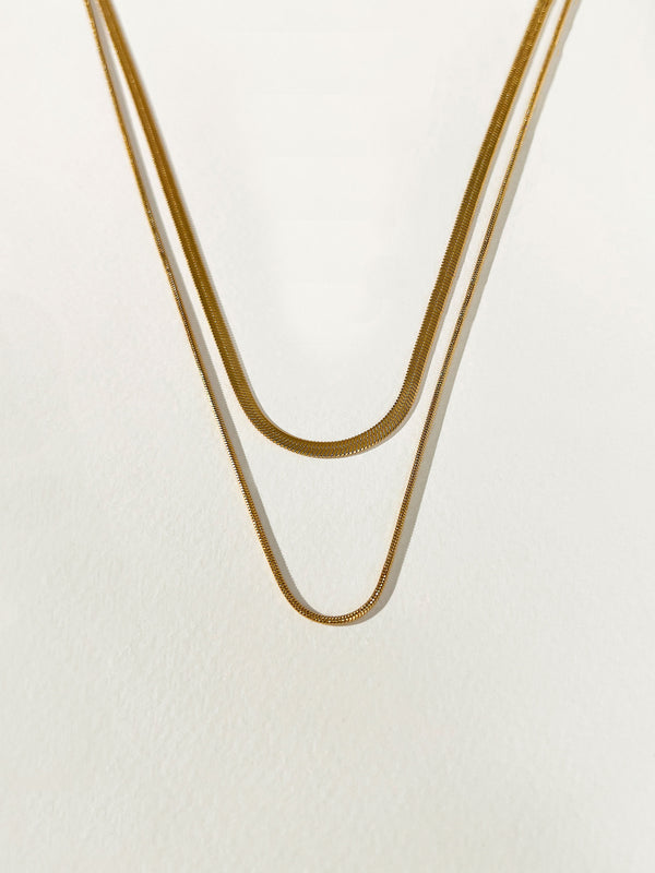 Youth - Double Chains Snake & Cocoon Necklace