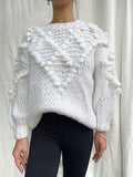 Happen With Poetry Cable Knit Jumper in Pure White