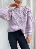 Happen With Poetry Cable Knit Jumper in Sheer Lavender