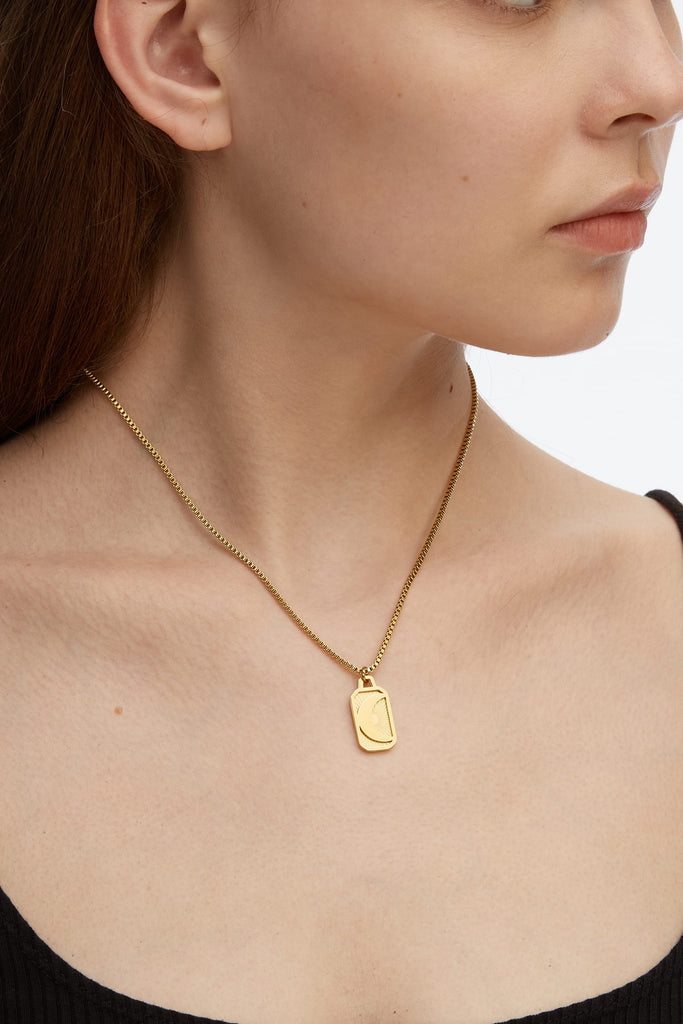 Attempt Moon Pendant Necklace