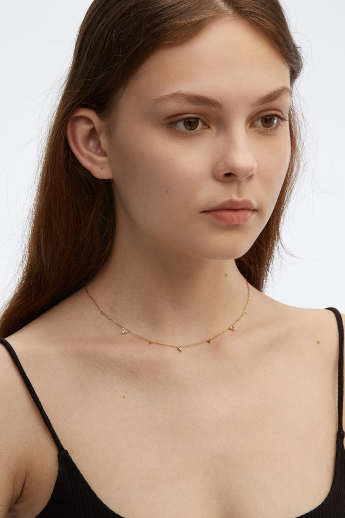 Fundamentals Chain Necklace w/ Triangle Charms