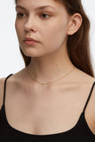 Hemisphere Zircon Charm Necklace