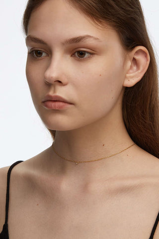 Hemisphere Zircon Charm Necklace