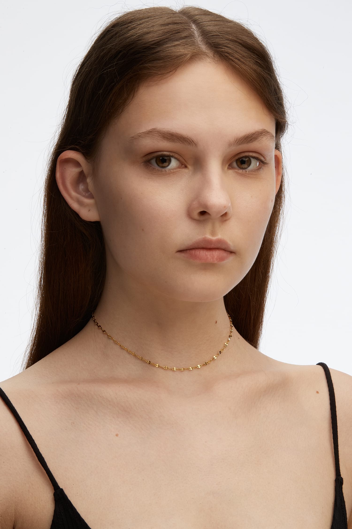 Thin choker store necklace gold