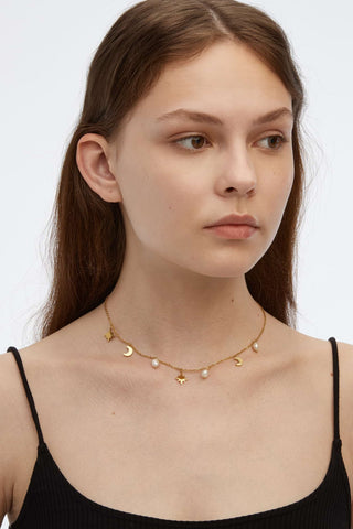 Simplify Celestial & Pearl Necklace