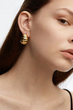 Suddenly Textured Ribbed Earrings
