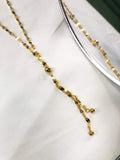 Hollywood Layered Twist Chain w/ Sphere Details Necklace