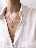 Epiphany Double Chain w/ Circular Pendants Necklace